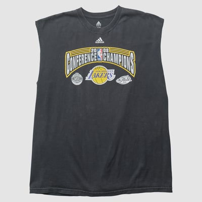 Los Angeles Lakers Adidas 2008 T-shirt - Black - L by Fanatics Real Vintage