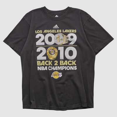 Los Angeles Lakers Adidas 2010 T-shirt - Black - M by Fanatics Real Vintage