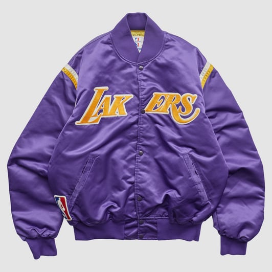 Los Angeles Lakers Starter 90s Full Snap Jacket - Purple - L by Fanatics Real Vintage