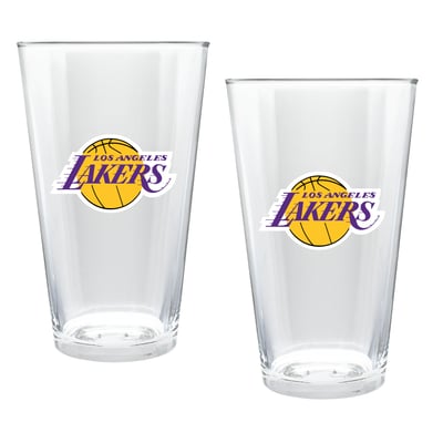 Los Angeles Lakers Two-Piece 16oz. Double Play Pint Glass Set