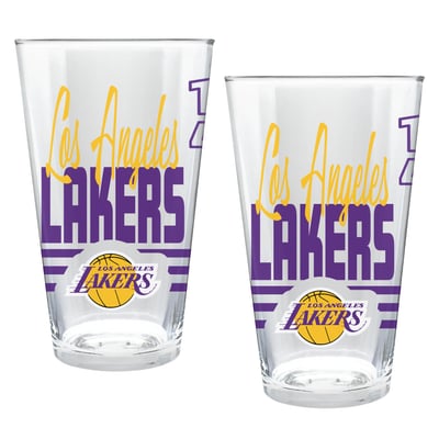 Los Angeles Lakers Two-Piece 16oz. Heritage Pint Glass Set