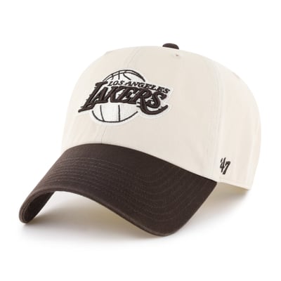 Los Angeles Lakers '47 Two-Tone Clean Up Adjustable Hat - Natural/Brown