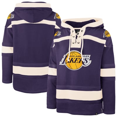 Los Angeles Lakers '47 Big & Tall Lacer Hoodie - Purple