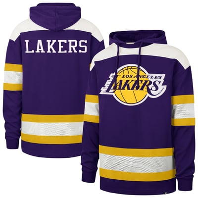 Los Angeles Lakers '47 Men's Score Win Home Fleece Hoodie - Purple