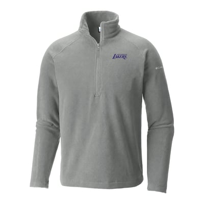 Los Angeles Lakers Columbia Everest Ridge Raglan Half-Zip Fleece Pullover - Gray