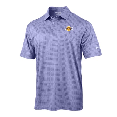 Los Angeles Lakers Columbia Highland Drift Omni-Wick Polo - Purple