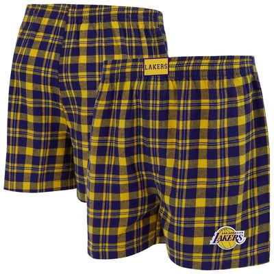 Los Angeles Lakers Concepts Sport Hawthorn Flannel Boxer - Purple/Gold