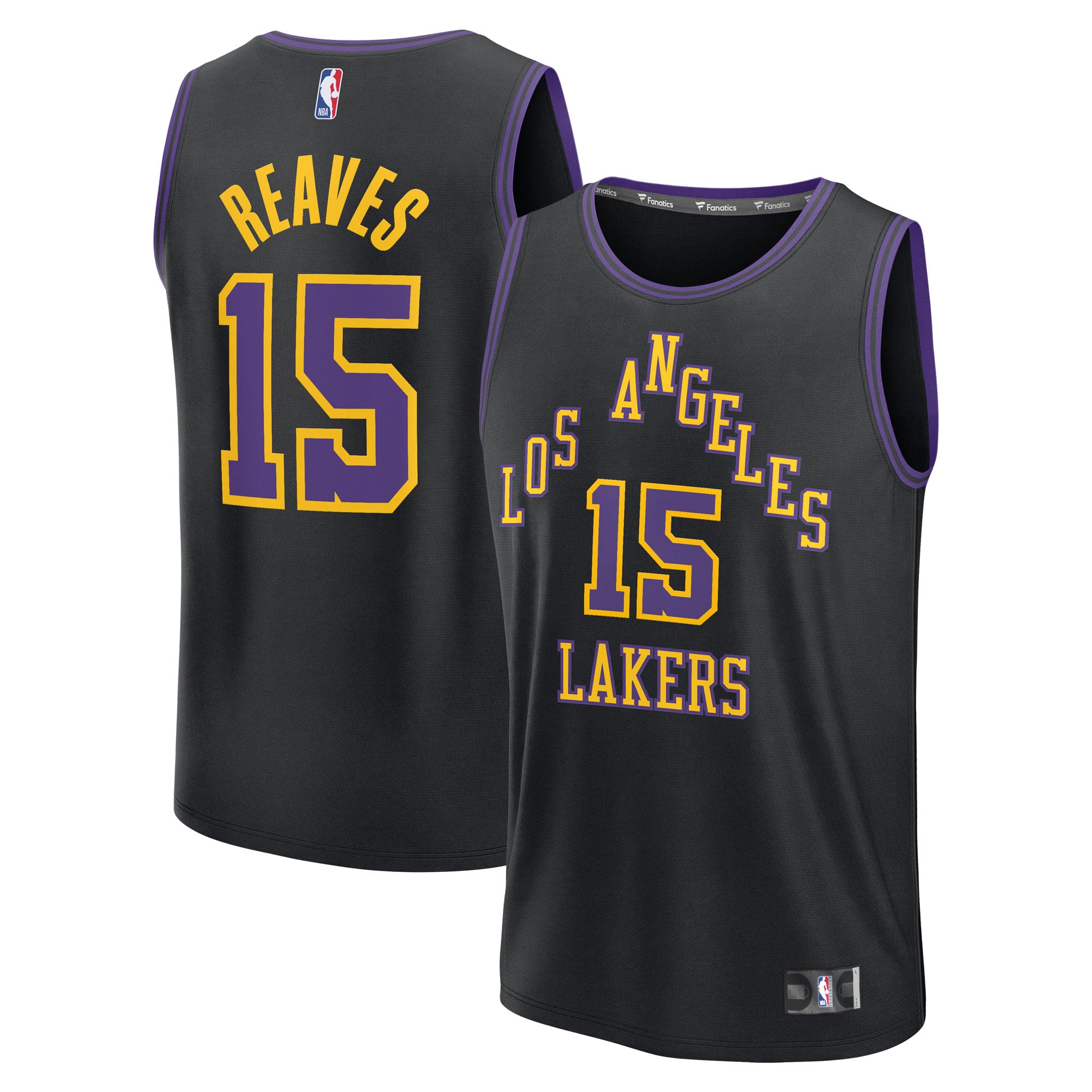Men's Los Angeles Lakers Austin Reaves Fanatics Black 2025/26 City ...