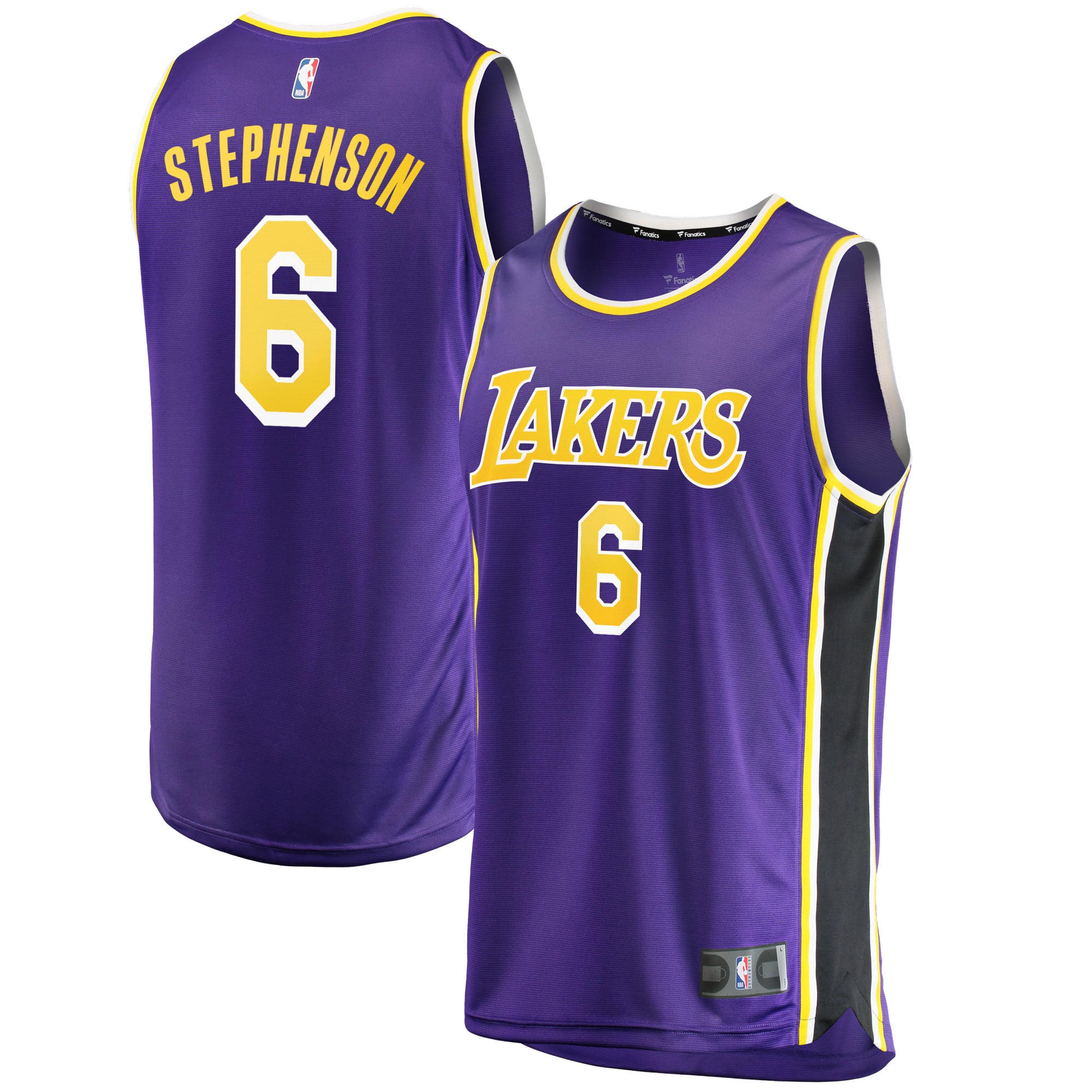 Basketball Jersey Zebra 24 Lakers レイカーズ Men's Los Angeles Lakers Lance Stephenson Fanatics Purple Fast