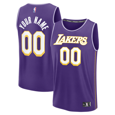 Los Angeles Lakers Fanatics Fast Break Custom Jersey - Statement Edition - Purple