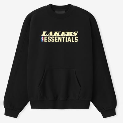 Los Angeles Lakers Fear of God 90s Relaxed Sweatshirt - Black