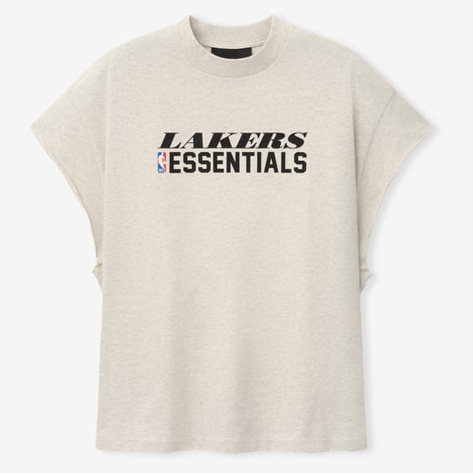 Los Angeles Lakers Fear of God Cut-Off Muscle T-Shirt - Cream