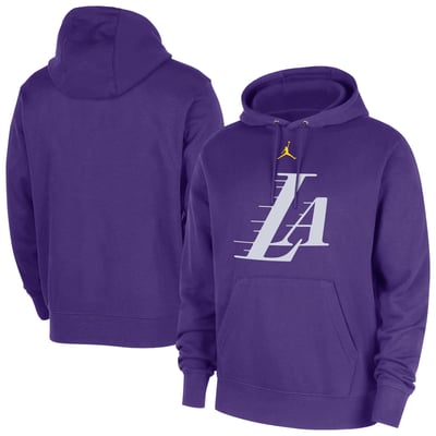  Los Angeles Lakers Jordan Brand Statement Edition Club Fleece Hoodie - Purple