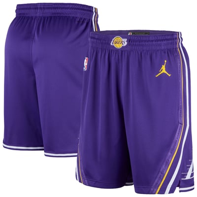Los Angeles Lakers Jordan Brand Swingman Shorts - Statement Edition - Purple