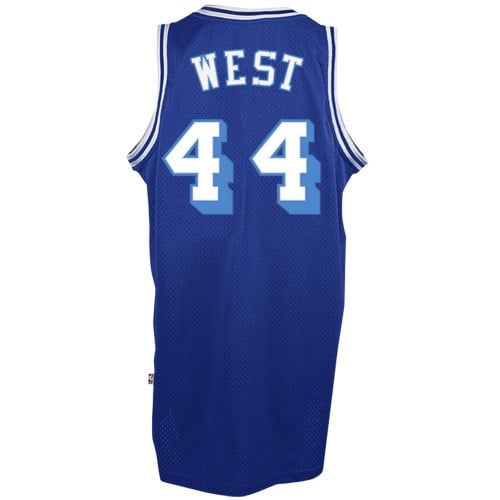 Mens Los Angeles Lakers Jerry West adidas Blue Hardwood Classics