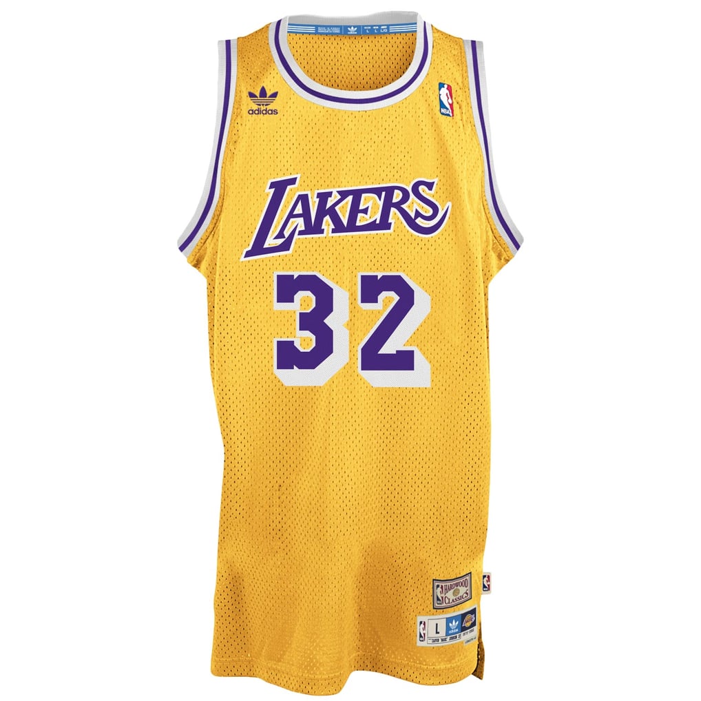 Mens Los Angeles Lakers Magic Johnson adidas Gold Hardwood 