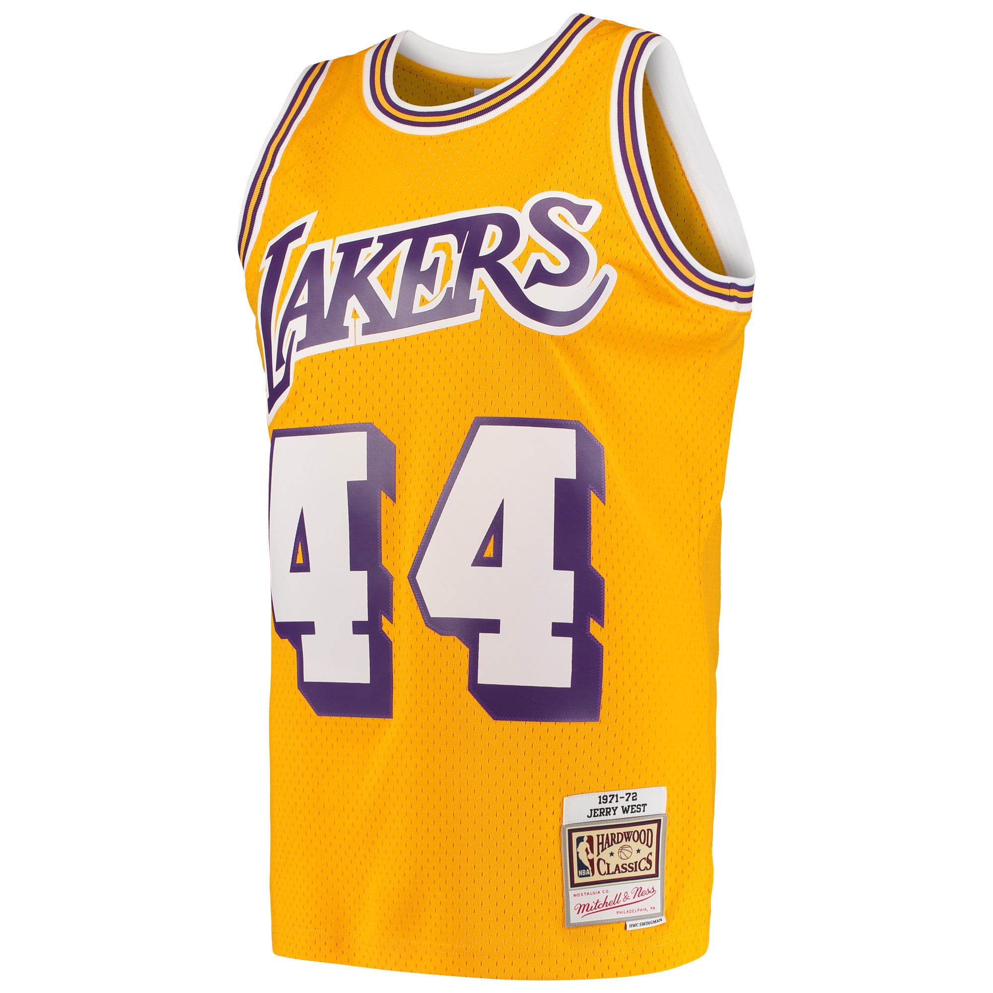 NBA Hardwood Classics Jerry West ユニフォーム Men's Los Angeles Lakers Jerry West Mitchell & Ness Gold Hardwood