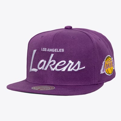 Los Angeles Lakers Mitchell & Ness Head Coach Snapback Hat - Purple