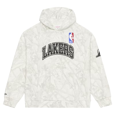  Los Angeles Lakers Mitchell & Ness Ghosted Fleece Hoodie - White