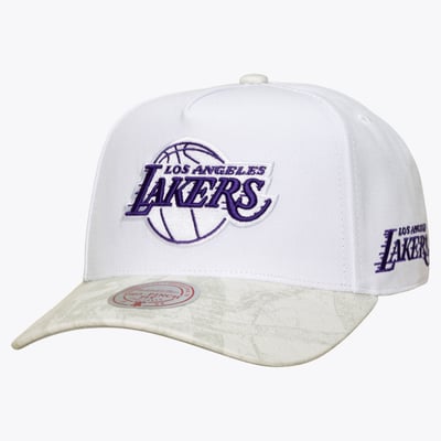 Los Angeles Lakers Mitchell & Ness Ghosted Pro Adjustable Hat - White
