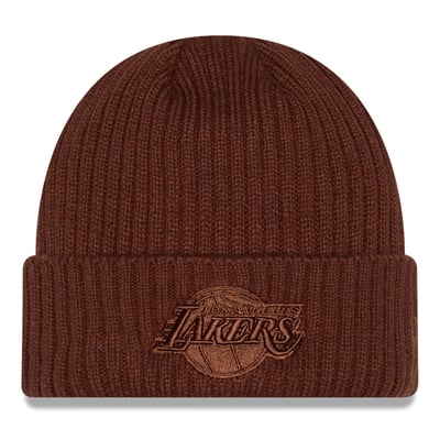 Los Angeles Lakers New Era Color Pack Cuffed Knit Hat - Brown