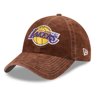 Los Angeles Lakers New Era Corduroy Casual Classic Adjustable Hat - Brown