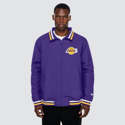Los Angeles Lakers New Era Fan Nylon Crinkle Full-Zip Jacket - Purple
