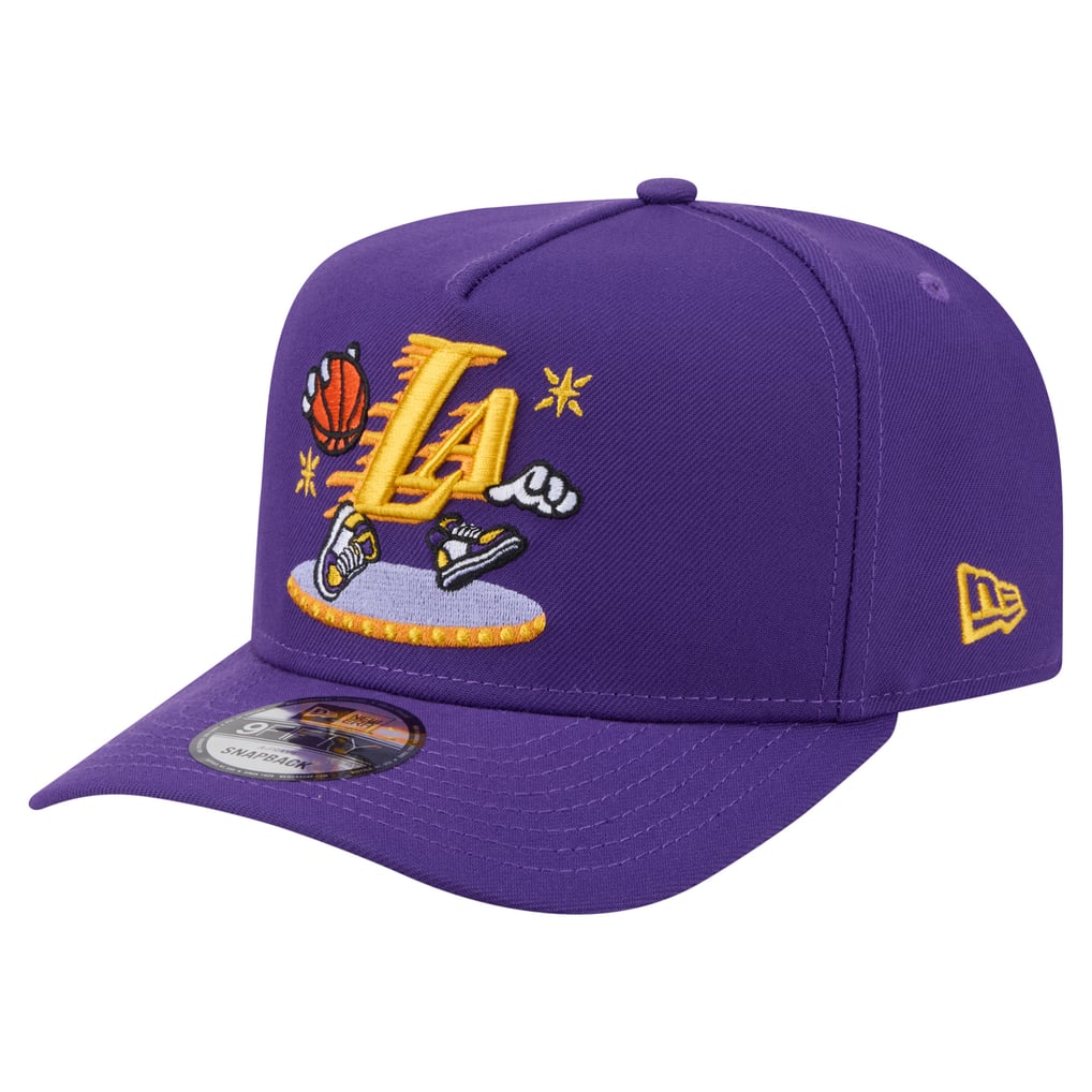 Men's Los Angeles Lakers New Era Purple Injection Cartoon Logo A-Frame ...