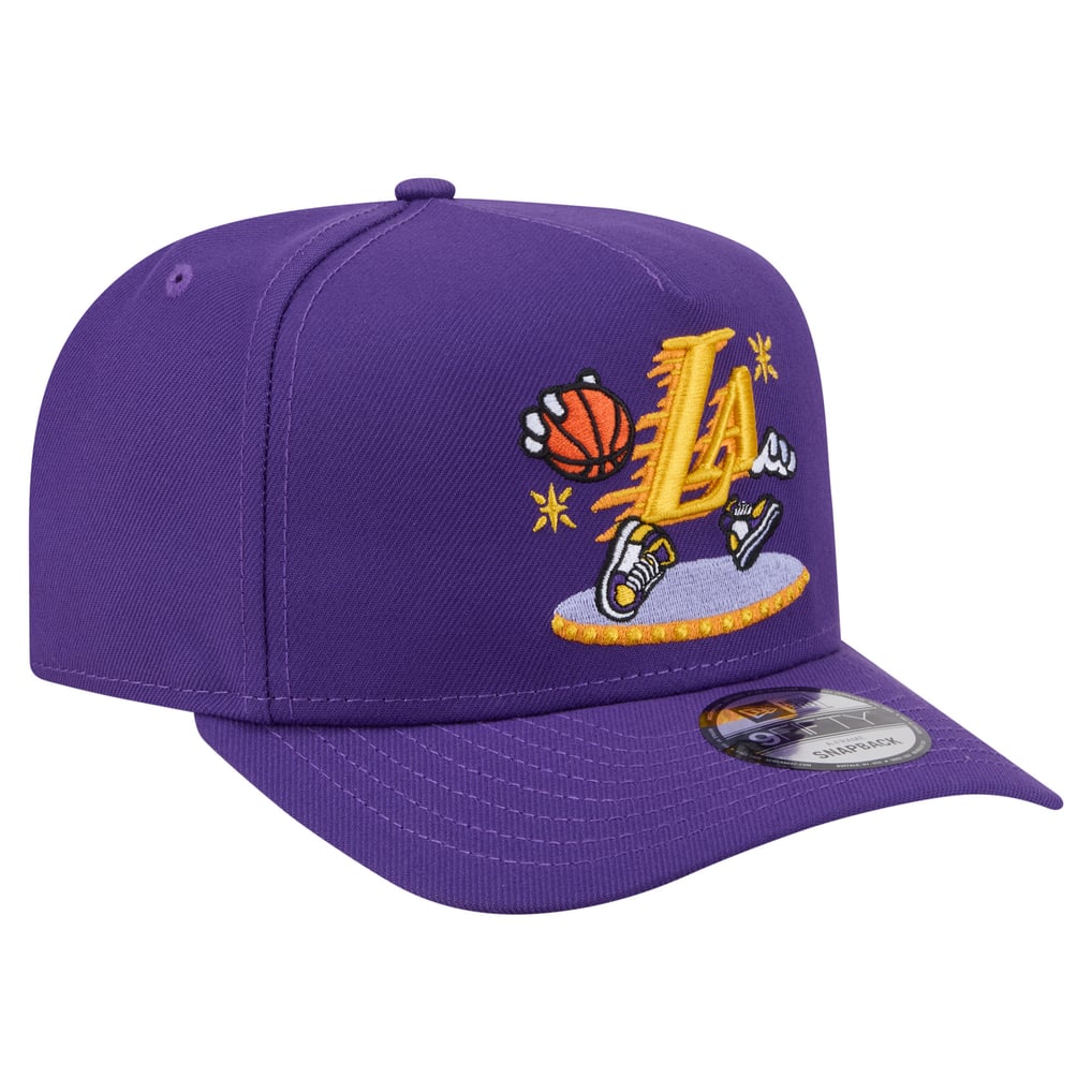 Men's Los Angeles Lakers New Era Purple Injection Cartoon Logo A-Frame ...
