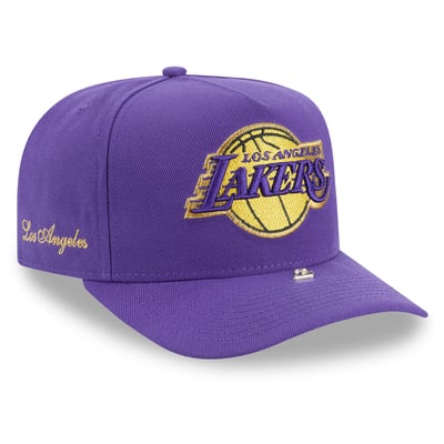 Los Angeles Lakers New Era Injection Pin 9FIFTY A-Frame Snapback Hat - Purple