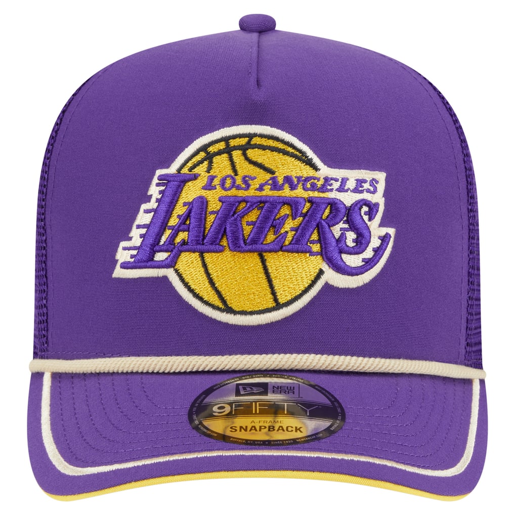 Men's Los Angeles Lakers New Era Purple Vintage Team Rope A-Frame ...