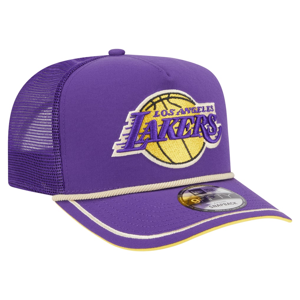 Team Roping Ropes Construstion Men's Los Angeles Lakers New Era Purple Vintage Team Rope A-Frame ...
