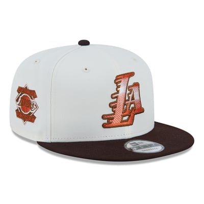  Los Angeles Lakers New Era Pumpkin Spice 9FIFTY Snapback Hat - White