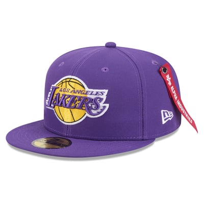Los Angeles Lakers New Era x Alpha Industries Color 59FIFTY Fitted Hat - Purple