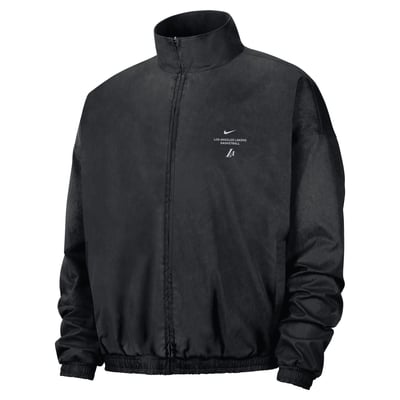 Los Angeles Lakers Nike 2026/27 Standard Issue On-Court Game Theater Calm Full-Zip Jacket - Black