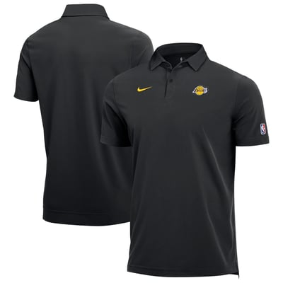  Los Angeles Lakers Nike Dri-FIT Coaches Polo - Black
