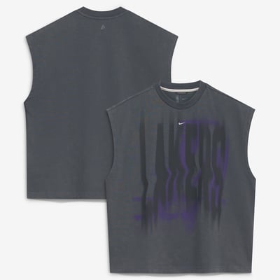 Los Angeles Lakers Nike 2026/27 Standard Issue Pre-Game Sleeveless Top - Charcoal