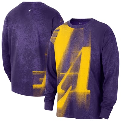 Los Angeles Lakers Nike 2026/27 Standard Issue Game Theater Team Anthem Long Sleeve T-Shirt - Purple