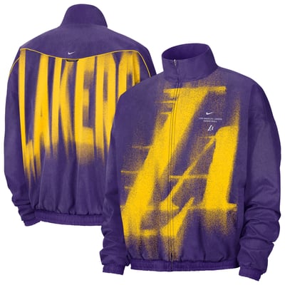 Los Angeles Lakers Nike 2026/27 Standard Issue On-Court Game Theater Loud Full-Zip Jacket - Purple