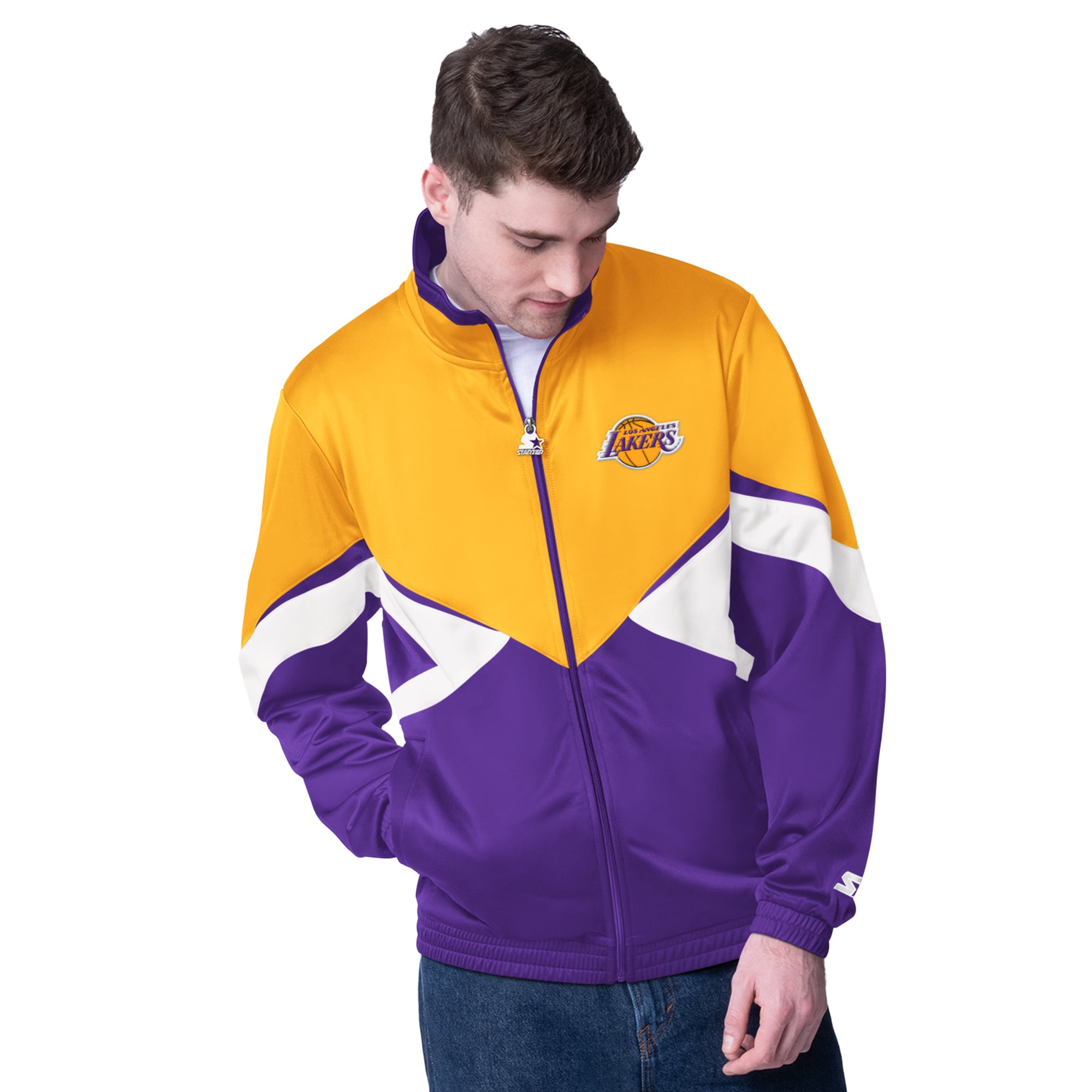 Los Angeles Lakers Starter Rush Applique Full-Zip Track Jacket 