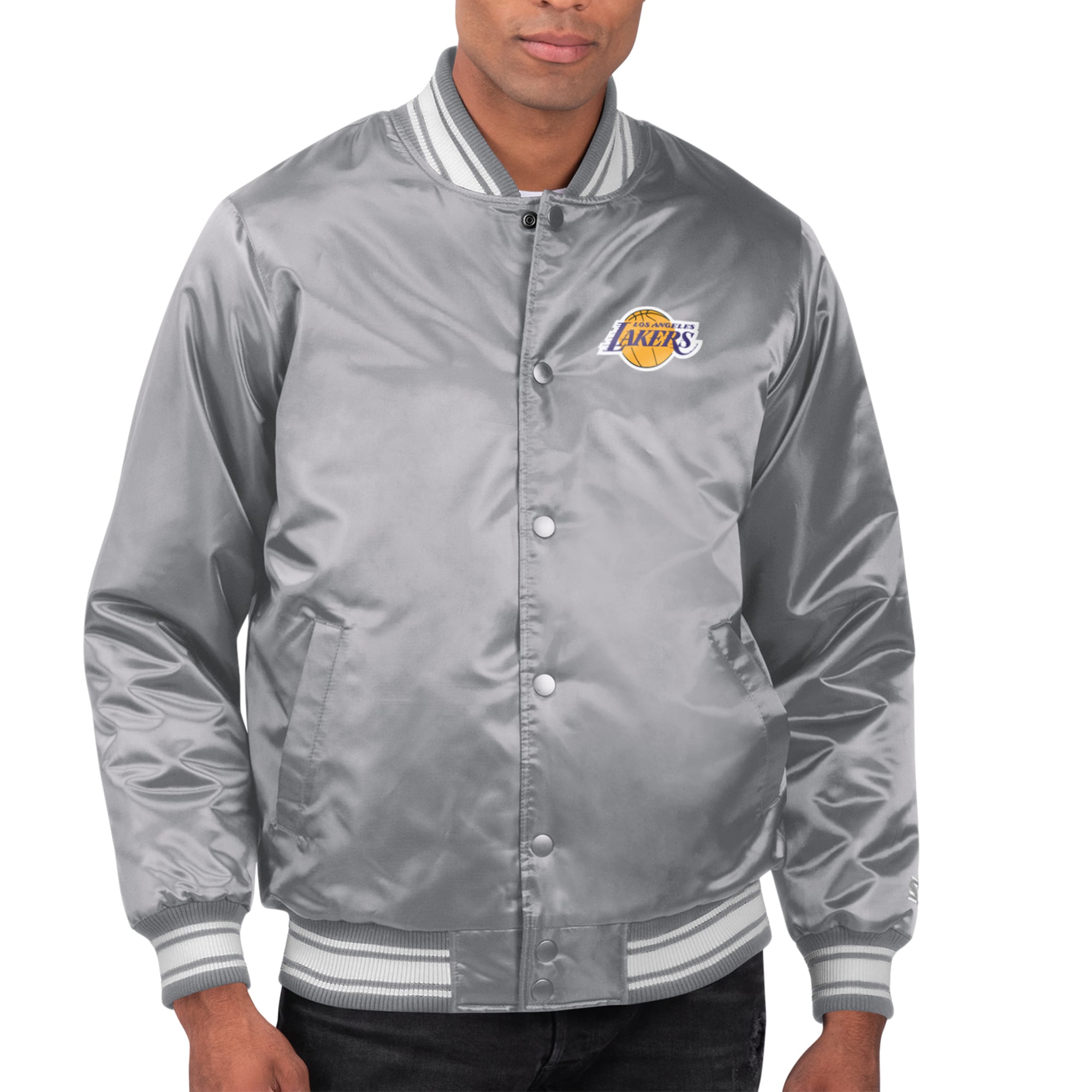 Los Angeles Lakers Starter Printed Team Name Satin Varsity Full 