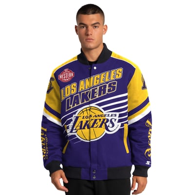  Los Angeles Lakers Starter Role Player Varsity Full-Snap Jacket - Purple