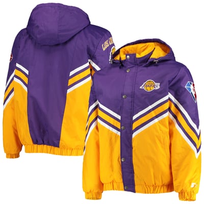 Los Angeles Lakers Starter The Maximum Hoodie Full-Zip Jacket - Purple/Gold
