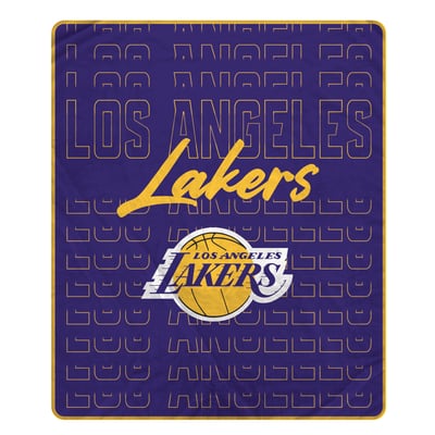 Los Angeles Lakers Pegasus Echo Script Fade 50" x 60" Ultra Soft Throw Blanket
