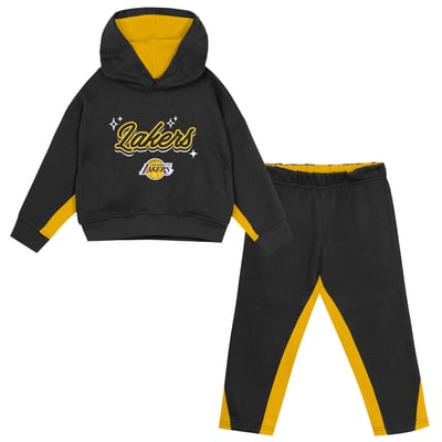  Los Angeles Lakers Outerstuff Preschool  Rainbow Shot Hoodie and Pants Set - Black