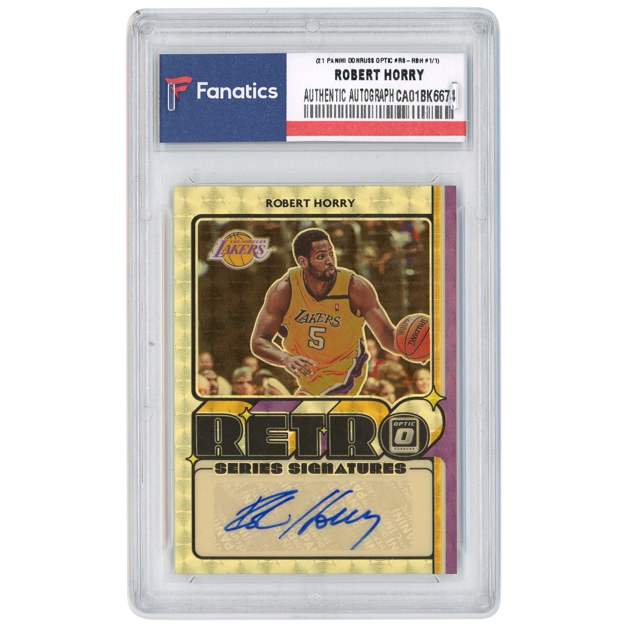 Autographed Los Angeles Lakers Robert Horry 2020-21 Panini Donruss 