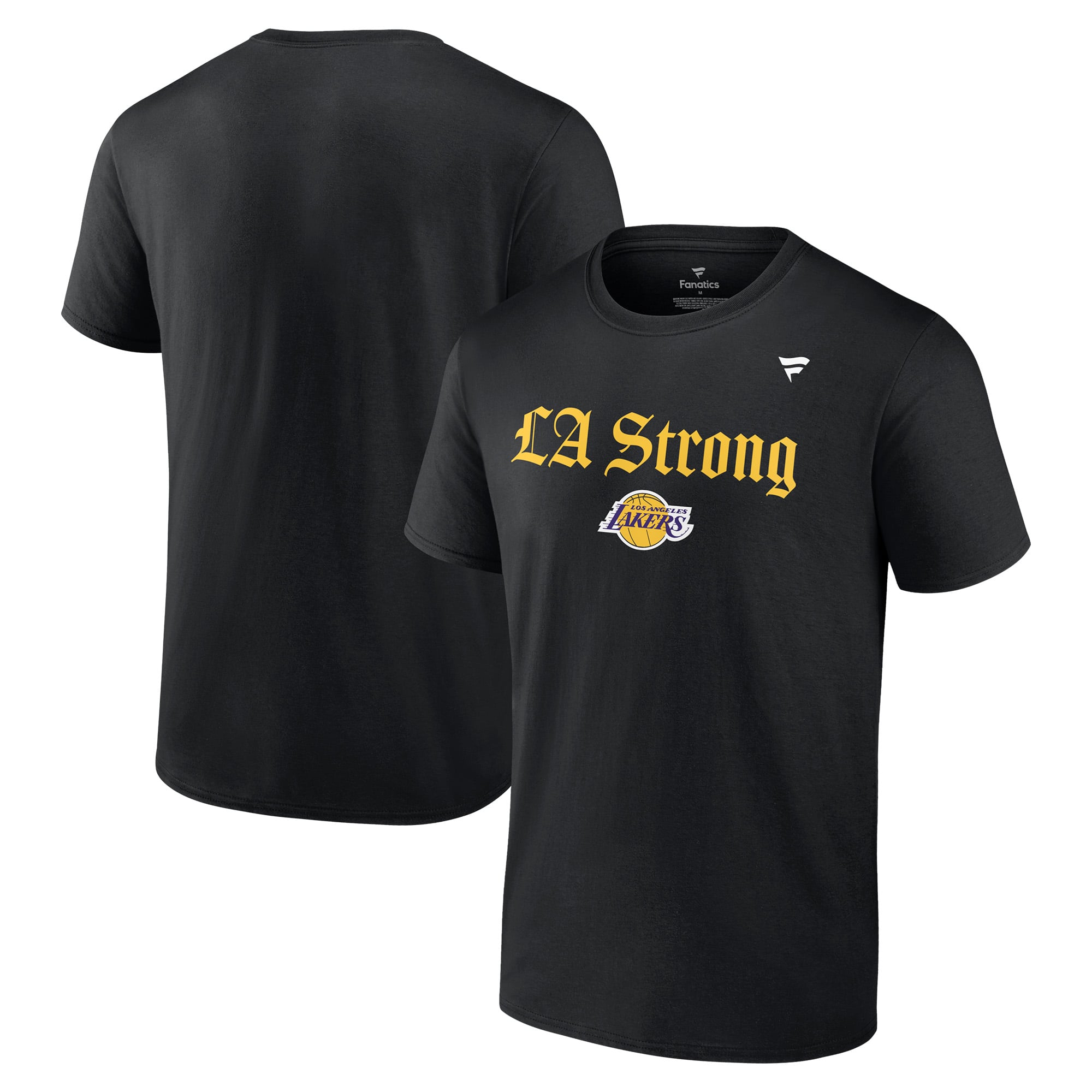 Unisex Los Angeles Lakers Fanatics Black LA Strong T-Shirt
