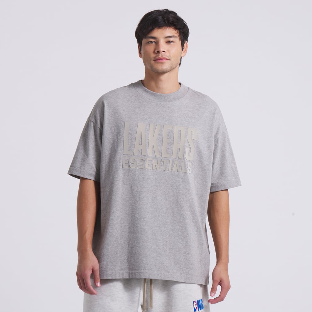 Unisex Los Angeles Lakers Fear of God Gray NBA x ESSENTIALS T-Shirt