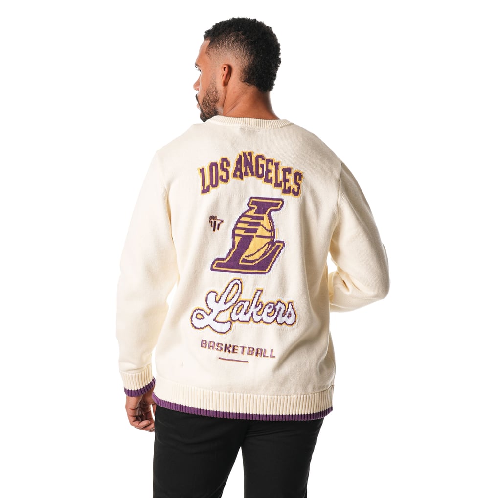 Unisex Los Angeles Lakers The Wild Collective Cream Jacquard Knit 