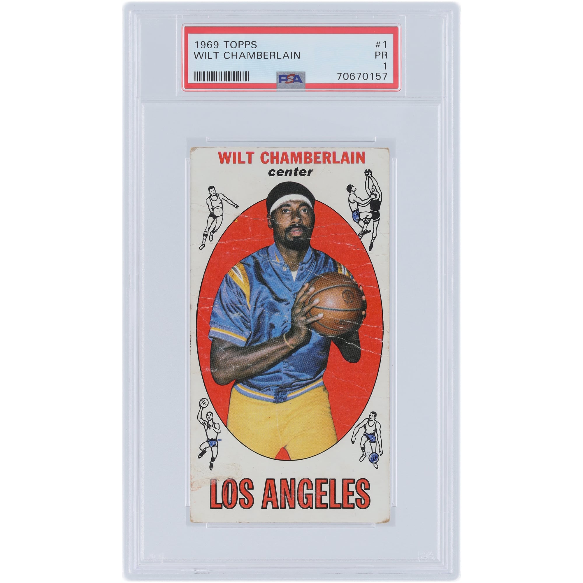 Wilt Chamberlain Los Angeles Lakers 1969-70 Topps #1 PSA 
